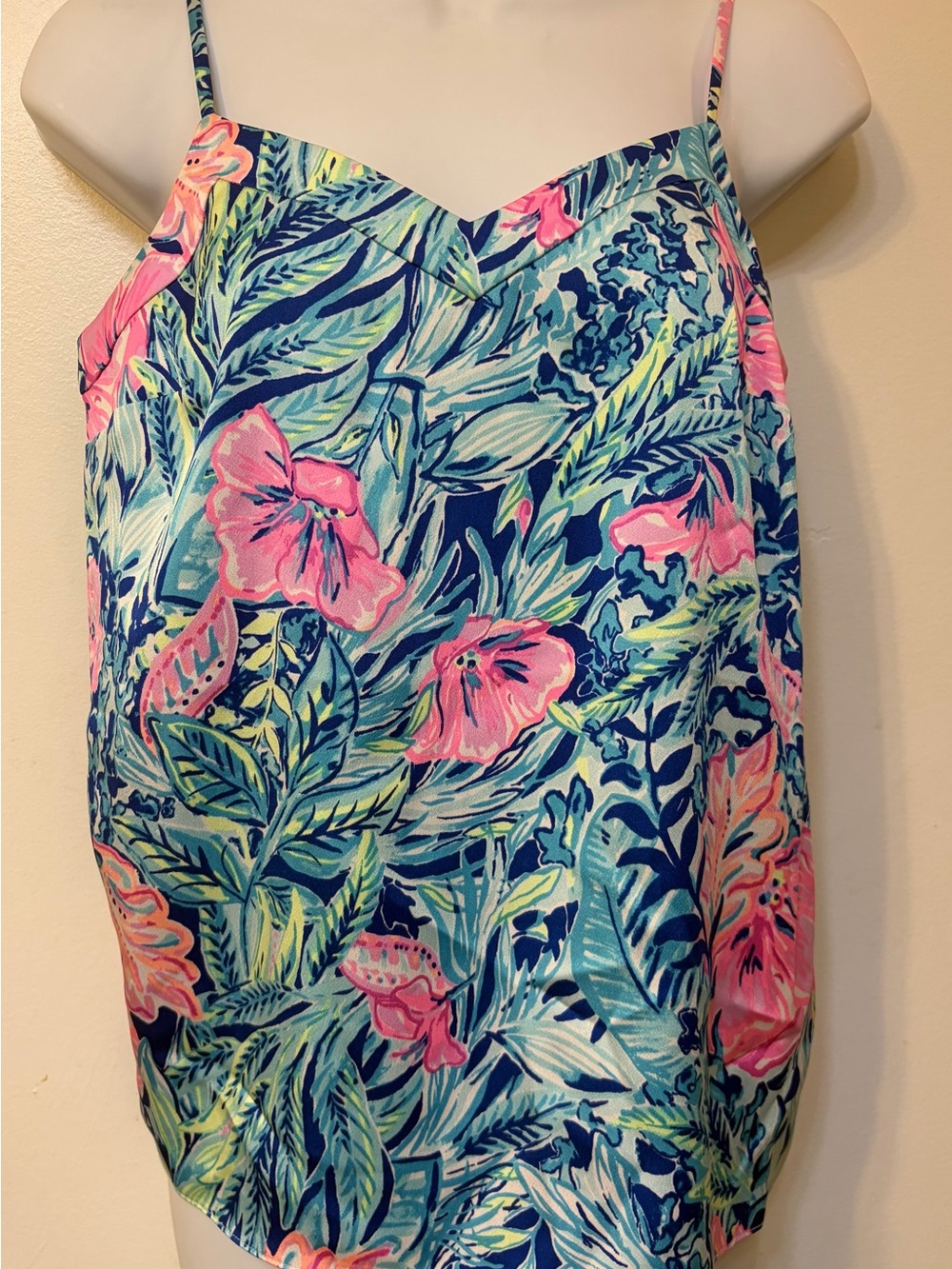 Lilly Pulitzer Tropical Floral Cami in Blue and Pink